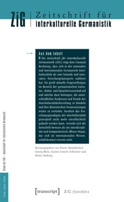 Book cover image for Zeitschrift für interkulturelle Germanistik ISBN: 9783837632125
